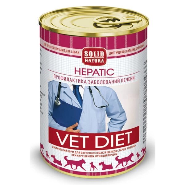Корм влажный для собак диетический Hepatic VET Diet Solid Natura 340г от компании Admi - фото 1