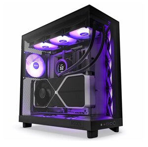 Корпус NZXT H6 flow RGB без бп black CC-H61FB-S1