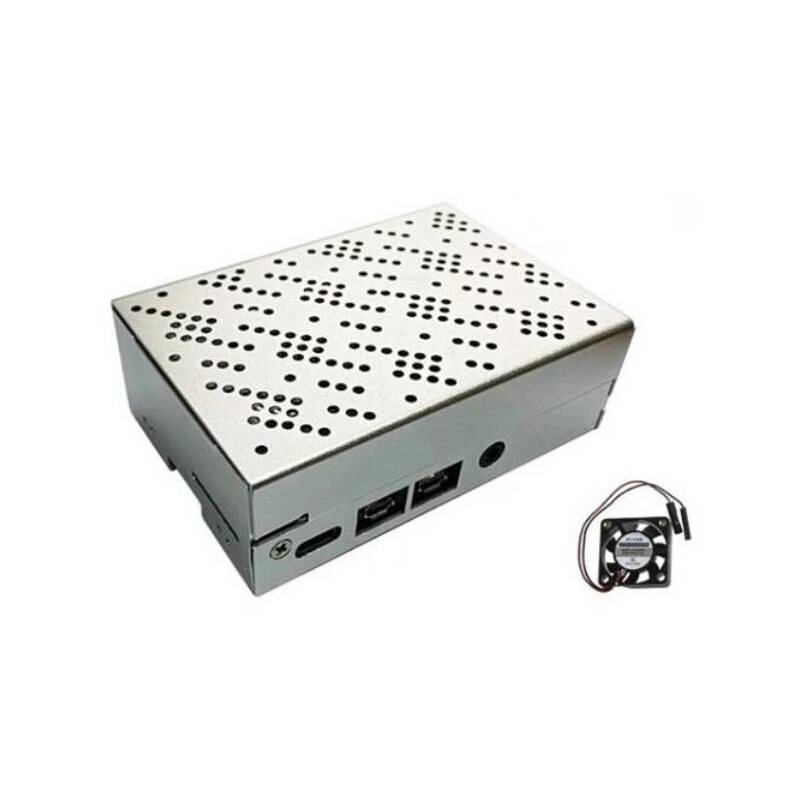 Корпус Qumo RS046 для Raspberry PI 4 Aluminum Case Silver от компании Admi - фото 1
