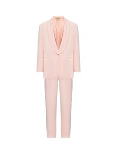 Костюм классический однобортный пиджак из вискозы, светло-розовый Stella McCartney