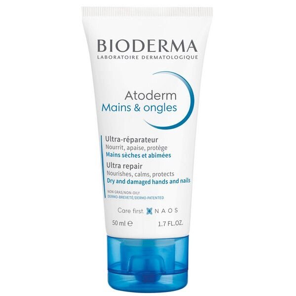Крем для сухой для поврежденной кожи рук и ногтей Atoderm Bioderma/Биодерма 50мл от компании Admi - фото 1