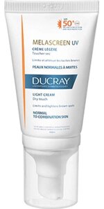 Крем легкий фотозащитный SPF50+ туба с помпой Melascreen Ducray/Дюкрэ 40мл