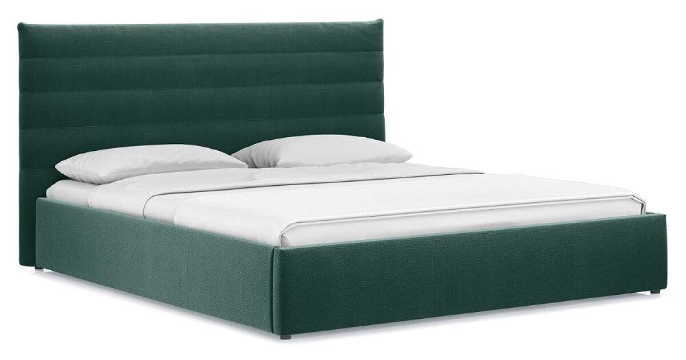Кровать интерьерная Амалия рогожка RUDY2 1501 A1 color 32 Темный серо-зеленый 180*200 от компании Admi - фото 1