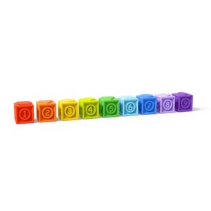 Кубики для малышей цветные с цифрами, формами и картинками