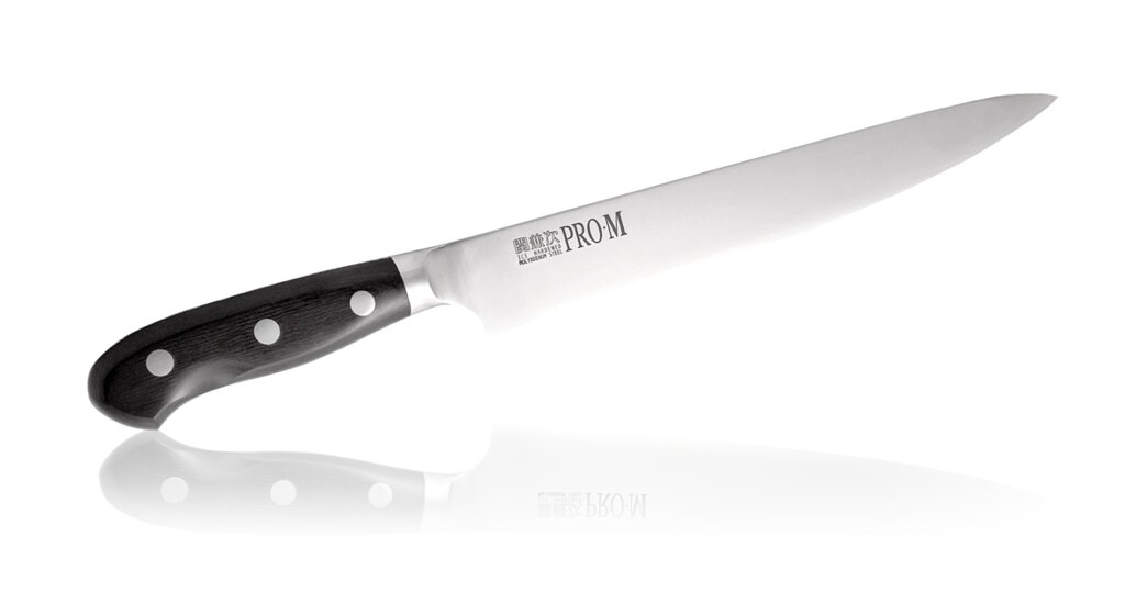 Кухонный нож для тонкой нарезки, Pro-M, Kanetsugu, 7009, сталь DSR1K6, в картонной коробке от компании Admi - фото 1