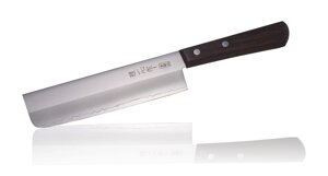 Кухонный нож накири для резки овощей Kanetsugu Special Offer 16.5 см, трехслойная сталь с сердечником из стали Aus-8, рукоять дерево