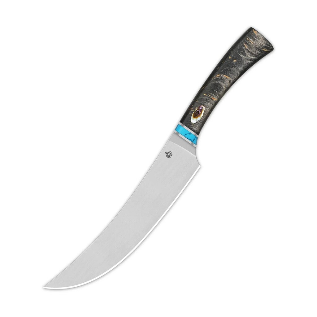 Кухонный нож пчак QSP Noble Series, сталь 14C28N, рукоять дерево айронвуд от компании Admi - фото 1