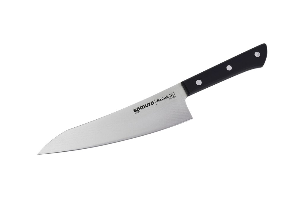 Кухонный нож Samura Гюто 182 мм, сталь AUS-8, Satin finish, рукоять пластик от компании Admi - фото 1