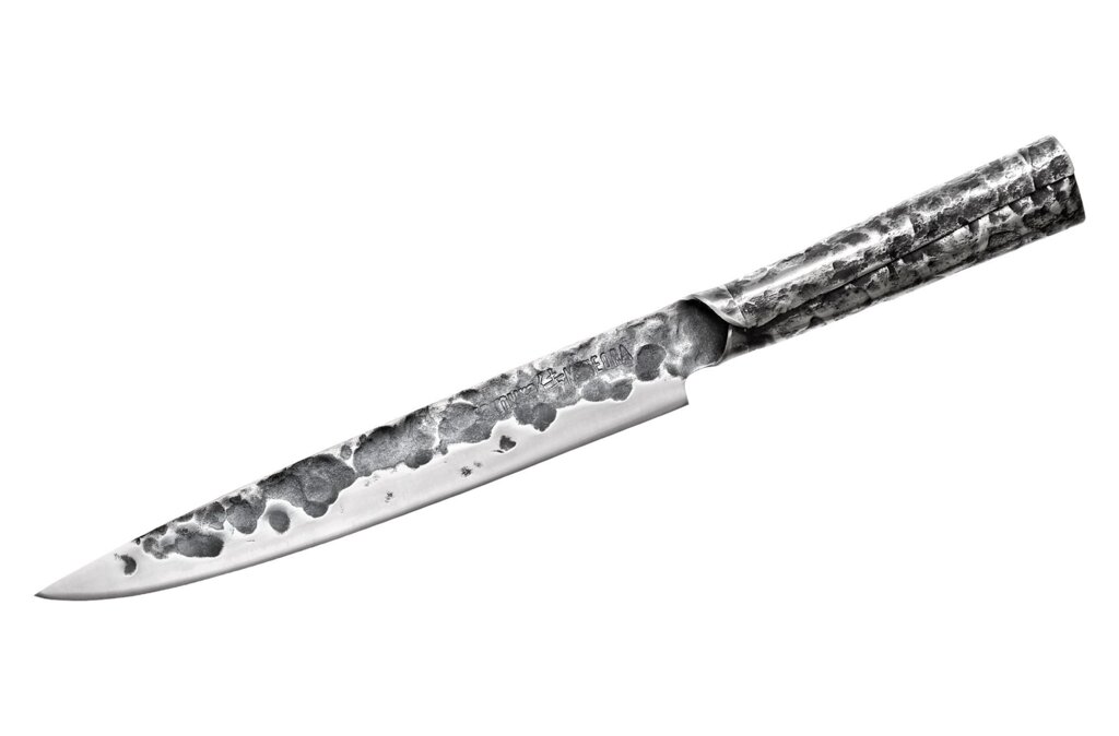 Кухонный нож Samura Meteora 206 мм, сталь AUS-10, рукоять сталь от компании Admi - фото 1
