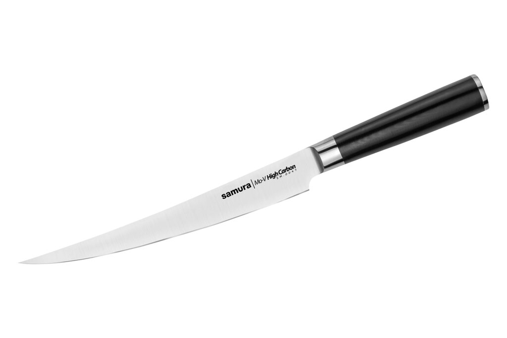 Кухонный нож Samura Mo-V для нарезки 220 мм, сталь AUS-8, рукоять G10 от компании Admi - фото 1