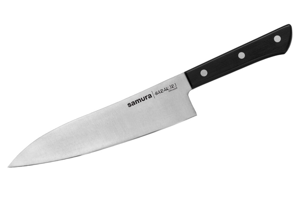 Кухонный нож Samura Сантоку 197 мм, сталь AUS-8, Satin finish, рукоять пластик от компании Admi - фото 1