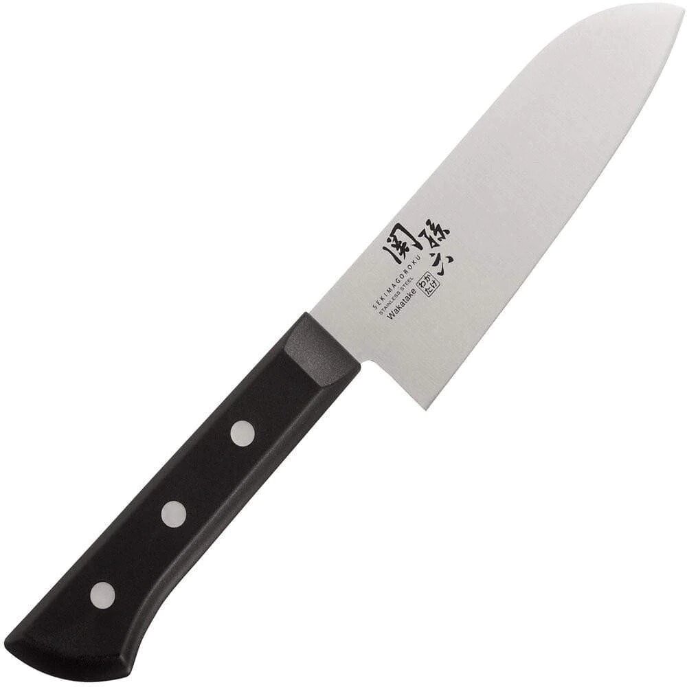 Кухонный нож Сантоку мини Seki Magoroku Wakatake 145 мм, нержавеющая сталь от компании Admi - фото 1