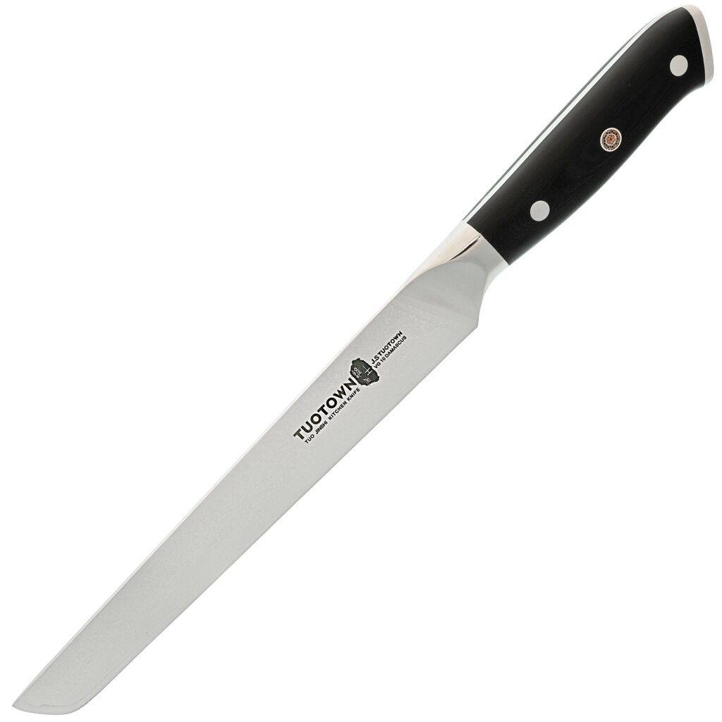 Кухонный нож слайсер Carving TuoTown, сталь VG10-Damascus, 20 см от компании Admi - фото 1
