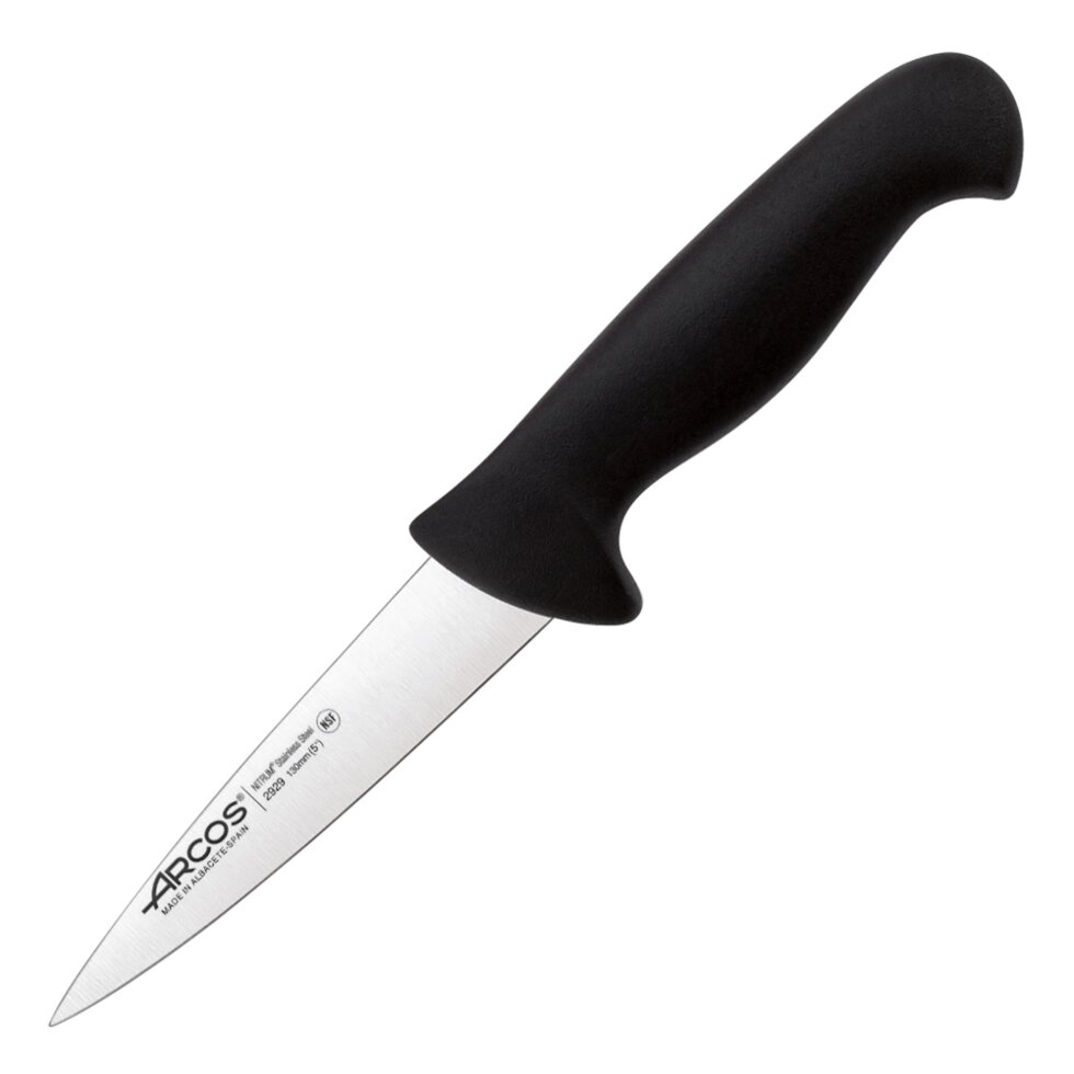 Кухонный разделочный нож Arcos, сталь X45CrMoV15, рукоять полипропилен, черный от компании Admi - фото 1
