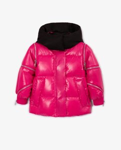 Куртка демисезонная на искусственном пуху розовая Gulliver (104)