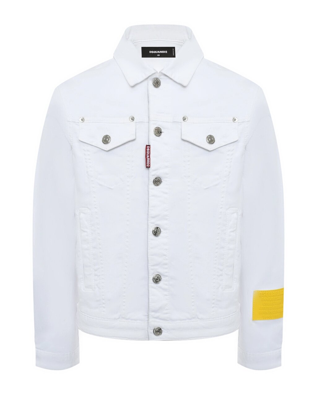 Куртка джинсовая с логотипом на спине, белая Dsquared2 от компании Admi - фото 1