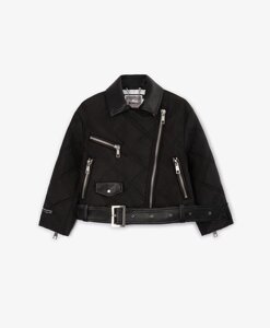 Куртка-косуха утепленная стеганая черная для девочек Gulliver (104)
