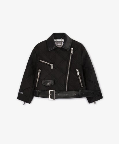 Куртка-косуха утепленная стеганая черная для девочек Gulliver (122)