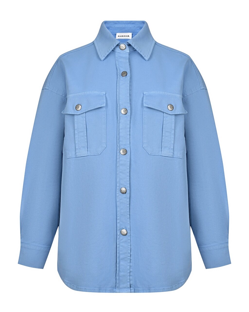 Куртка-рубашка с накладными карманами, голубая Parosh от компании Admi - фото 1
