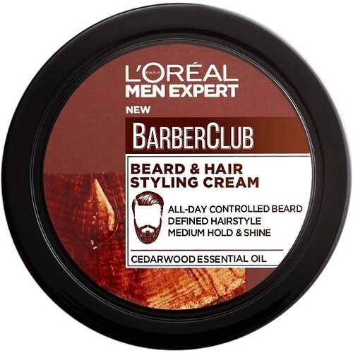 L'ORÉAL PARIS L'OREAL PARIS Крем-стайлинг для Бороды + Волос, с маслом кедрового дерева Men Expert Barber Club Beard& Hair Styling Cream от компании Admi - фото 1