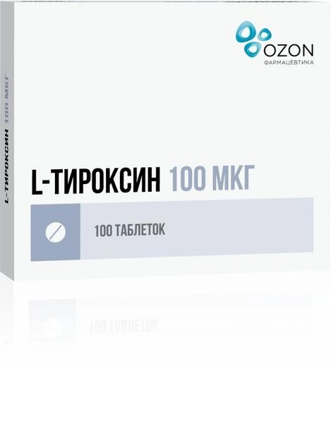 L-тироксин таблетки 100мкг 100шт от компании Admi - фото 1