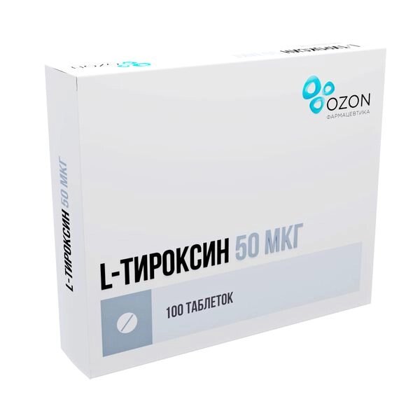 L-тироксин таблетки 50мкг 100шт от компании Admi - фото 1