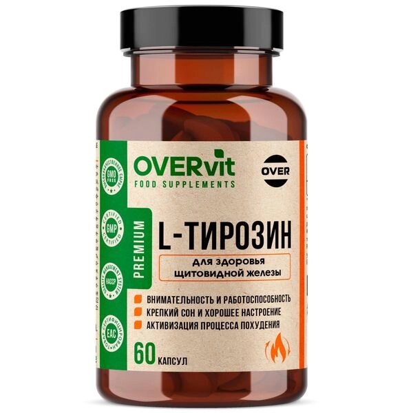 L-тирозин OVERvit Over/Овер капсулы 60шт от компании Admi - фото 1