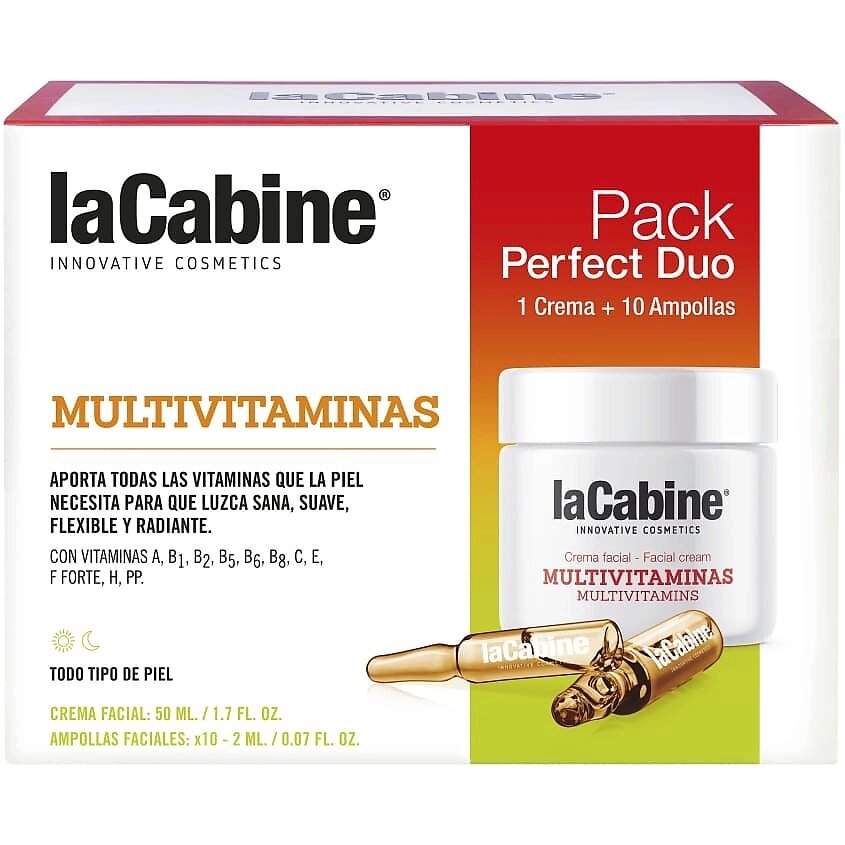 LA CABINE Дуэт Сыворотка в ампулах с 11 витаминами + Крем MULTIVITAMINS от компании Admi - фото 1