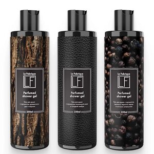 LA FABRIQUE Набор гелей для душа мужских парфюмированных с ароматом перца, эталонной кожи, уд-нероли 750.0