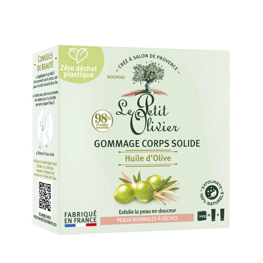 LE PETIT OLIVIER Cкраб для тела твердый с маслом Оливы Huile d'Olive Gommage Corps Solide от компании Admi - фото 1