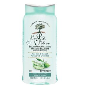 LE PETIT OLIVIER Шампунь для жирных волос мицеллярный с экстрактом Алоэ Вера и Зеленого чая Aloe Vera & Green Tea Micellar Shampoo