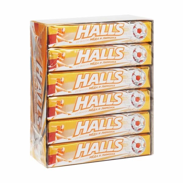 Леденцы вкус мед-лимон Halls/Холлс 25г 12уп от компании Admi - фото 1