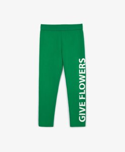 Леггинсы яркие с вертикальным принтом зеленые для девочек Gulliver (104)