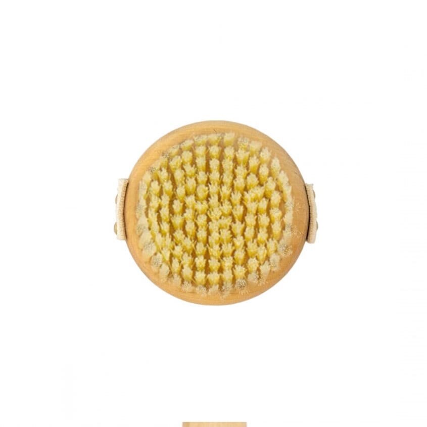LEI Массажная щетка для сухого массажа, круглая, с ремешком, искусственная с покрытием от компании Admi - фото 1