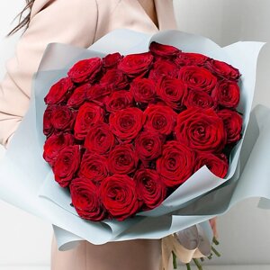 Лэтуаль flowers букет из бордовых роз 41 шт.(40 см)