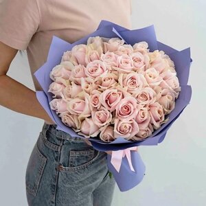 Лэтуаль flowers букет из нежных роз 51 шт. ( 40 см)