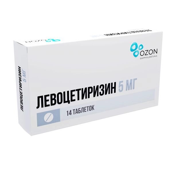 Левоцетиризин таблетки п/о плен. 5мг 14шт от компании Admi - фото 1