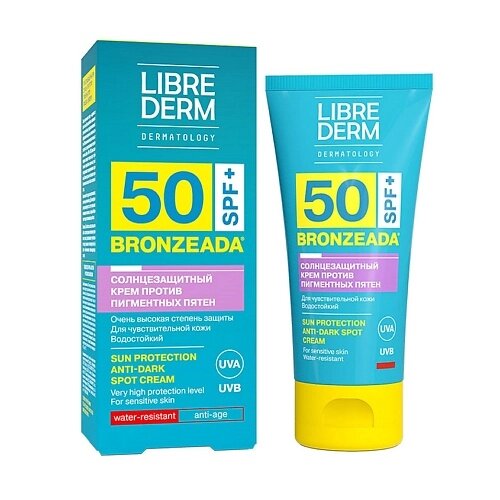 LIBREDERM Крем для лица и тела против пигментных пятен солнцезащитный Bronzeada SPF50 Sun Protection Anti - Dark Spot Cream от компании Admi - фото 1