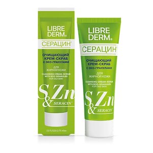 LIBREDERM Крем - скраб с эко - гранулами очищающий Seracin Cleansing Cream Scrub with Eco - Granules