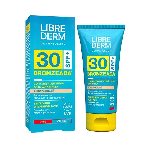 LIBREDERM Солнцезащитный тонирующий крем для лица SPF 30 Bronzeada Tinted Sun Cream for Face от компании Admi - фото 1