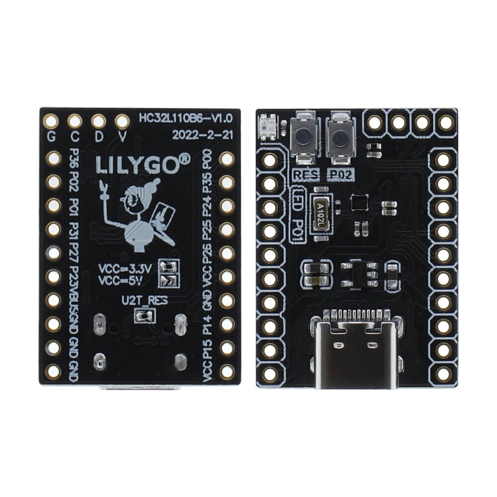 LILYGO T-HC32 HC32L110B6 Миниатюрный микроконтроллер со сверхнизким энергопотреблением Гибкое управление питанием WS281 от компании Admi - фото 1