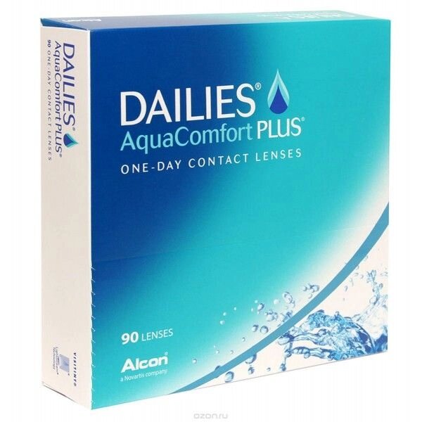Линзы контактные Alcon/Алкон Dailies AquaComfort Plus (-6.50/8.7) 90шт от компании Admi - фото 1