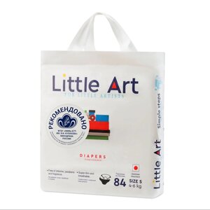 LITTLE ART Детские подгузники ультратонкие, размер S, 4-6 кг 84