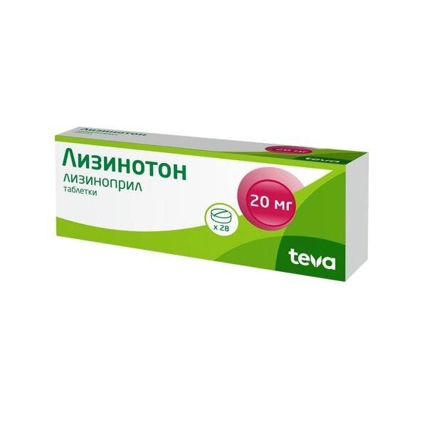 Лизинотон таблетки 20мг 28шт от компании Admi - фото 1