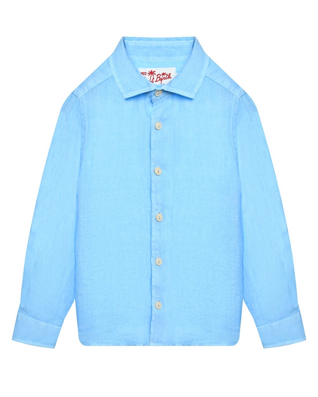 Льняная рубашка с длинными рукавами, голубая Saint Barth от компании Admi - фото 1