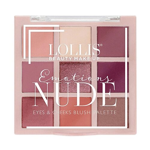 LOLLIS Палетка теней для век Emotion Nude Eyes & Cheeks Blush Palette Eyeshadow 9