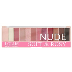 LOLLIS Тени для век Nude Soft & Rosy Eyeshadow 12 Colors