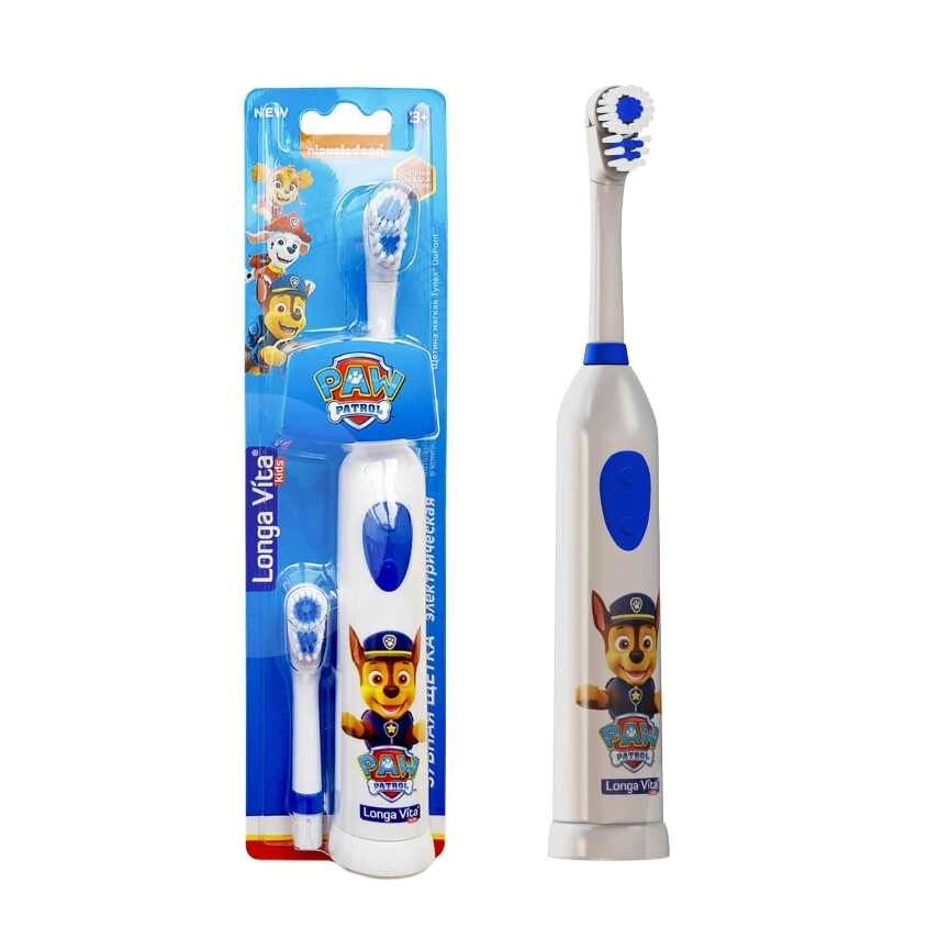 LONGA VITA Зубная щетка детская Paw Patrol ротационная + 2 насадки, для детей от 3-х лет от компании Admi - фото 1