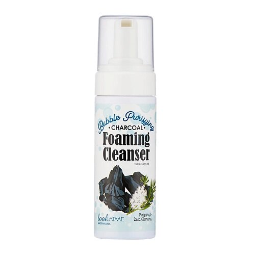 LOOK AT ME Пенка для лица очищающая с углем Bubble Purifying Foaming Cleanser Charcoal от компании Admi - фото 1