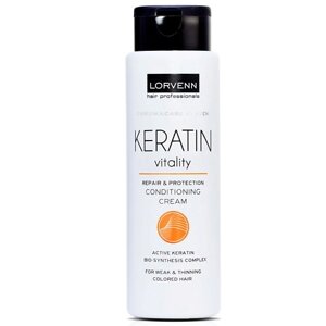 Lorvenn HAIR professionals крем-кондиционер c кератином для тонких и слабых волос keratin vitality 300.0